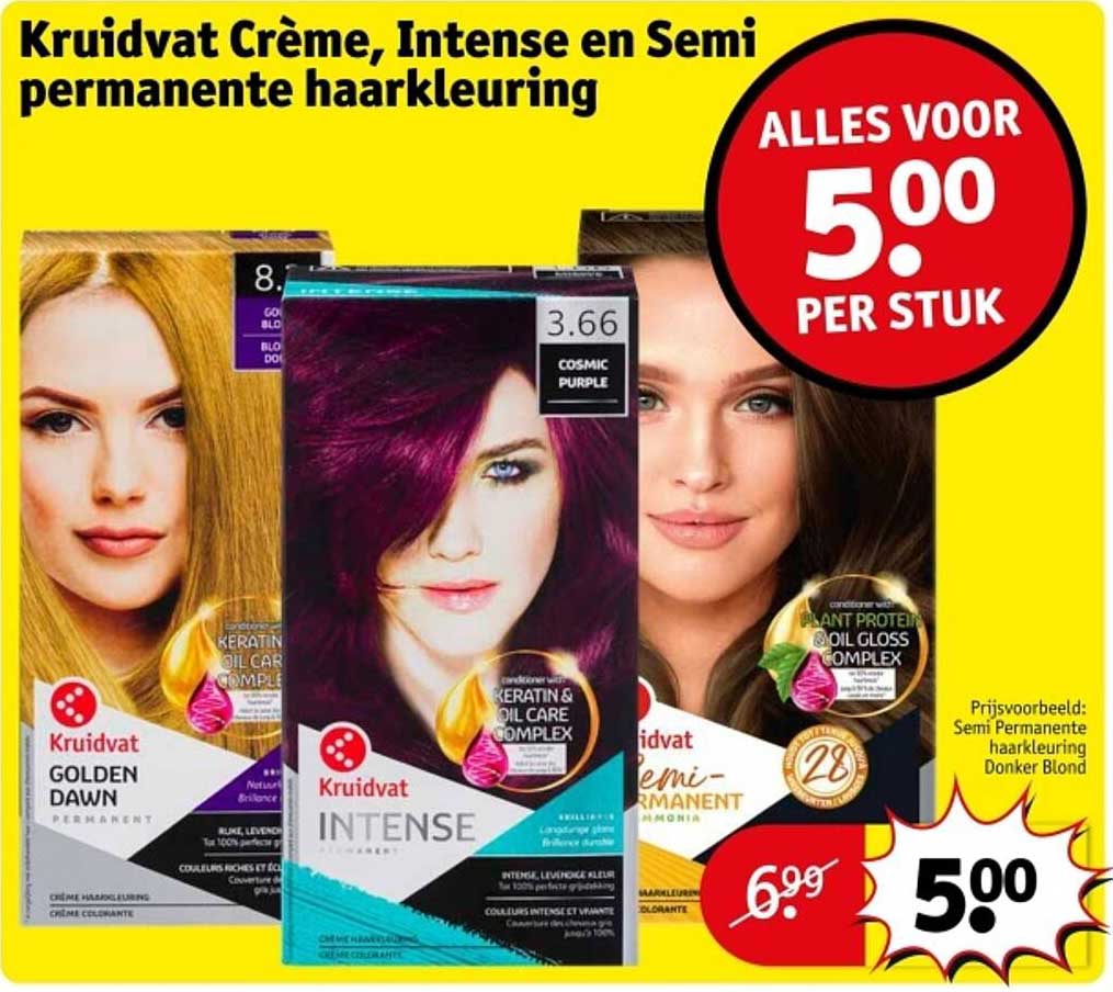Kruidvat Crème, Intense en Semi permanente haarkleuring