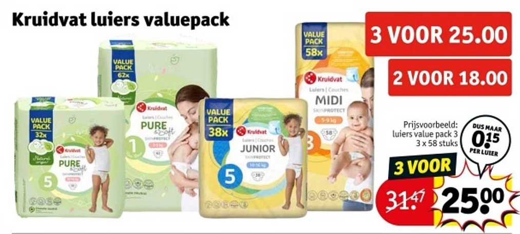Kruidvat luiers valuepack