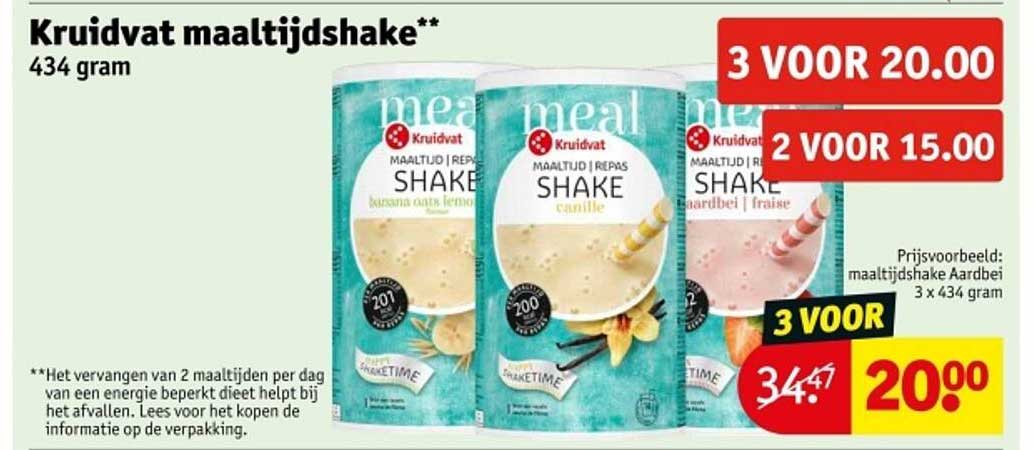 Kruidvat maaltijdshake 434 gram
