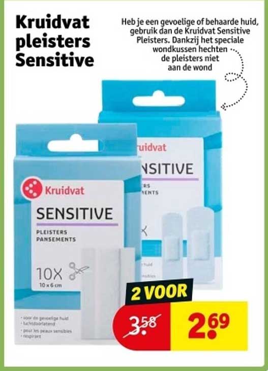 Kruidvat pleisters Sensitive