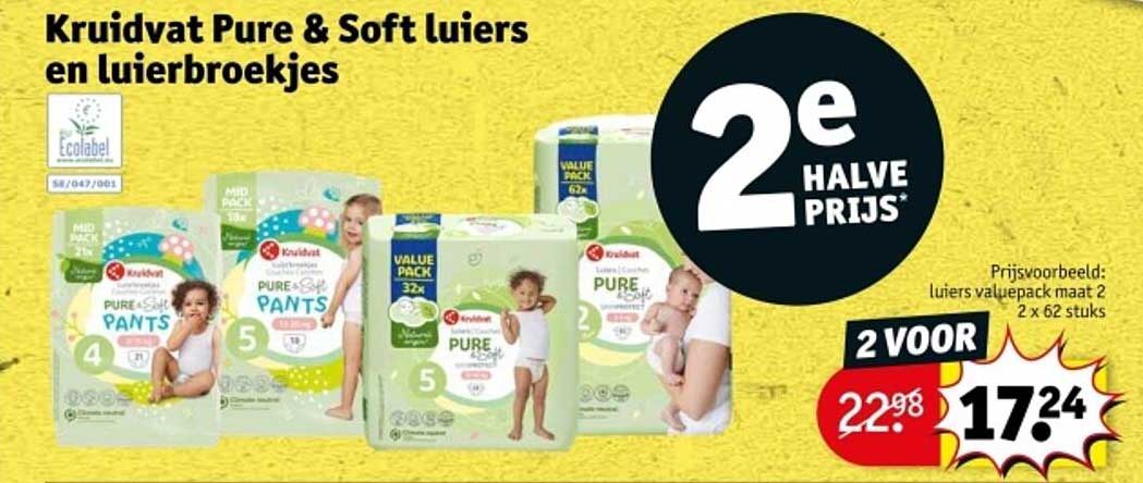 Kruidvat Pure & Soft luiers en luierbroekjes