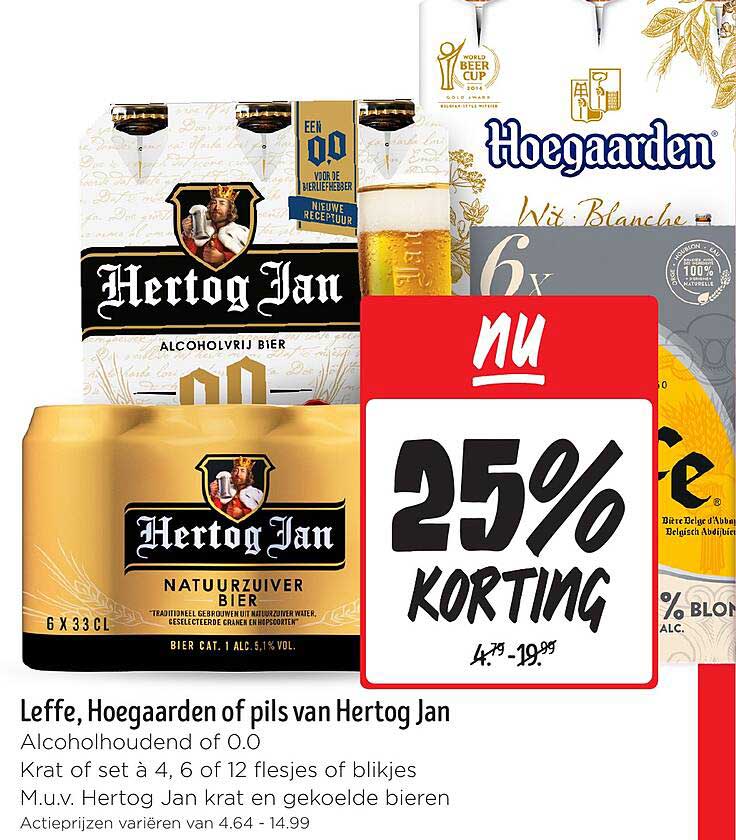 Leffe, Hoegaarden of pils van Hertog Jan