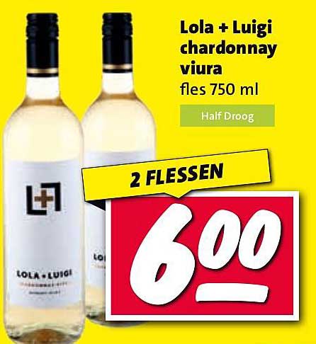 Lola + Luigi chardonnay viura fles 750 ml