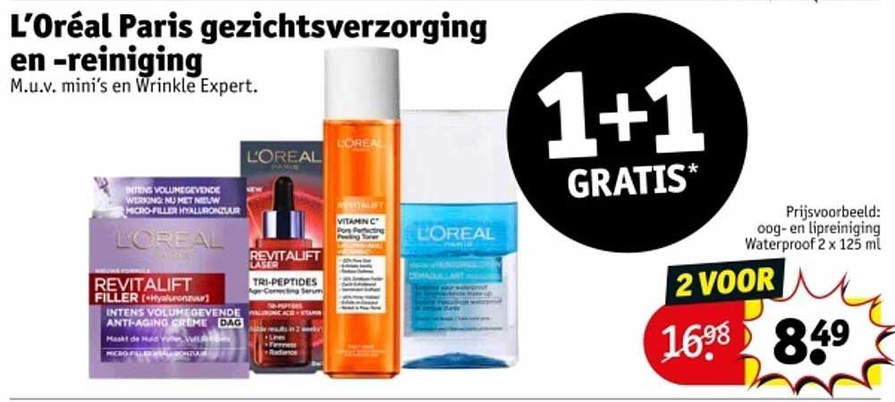 L'Oréal Paris gezichtsverzorging en -reiniging