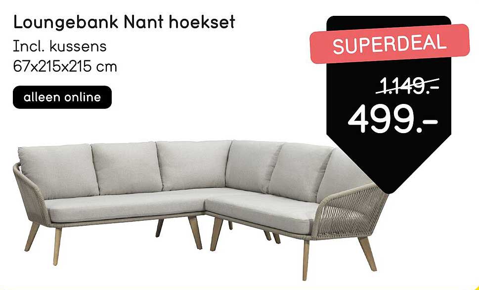 Loungebank Nant hoeksset