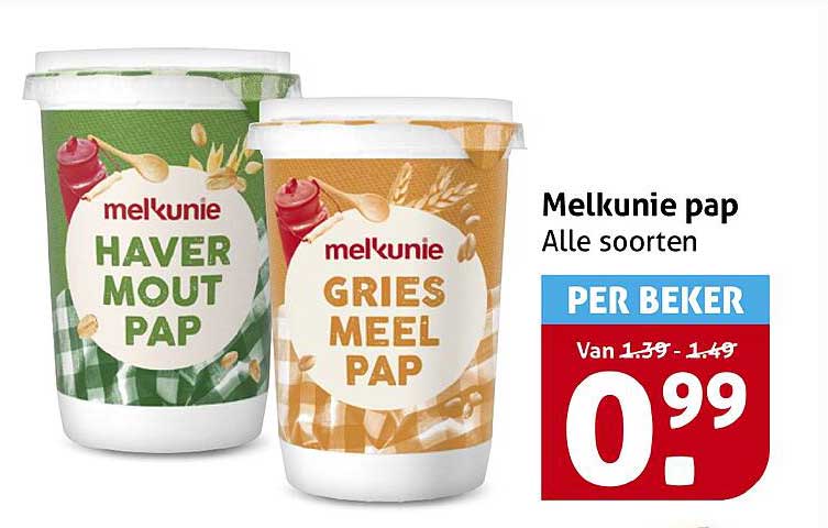 Melkunie pap alle soorten