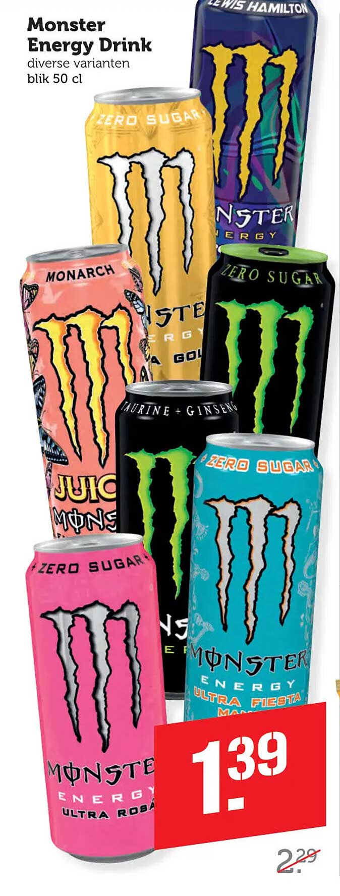 Monster Energy Drink diverse varianten blik 50 cl