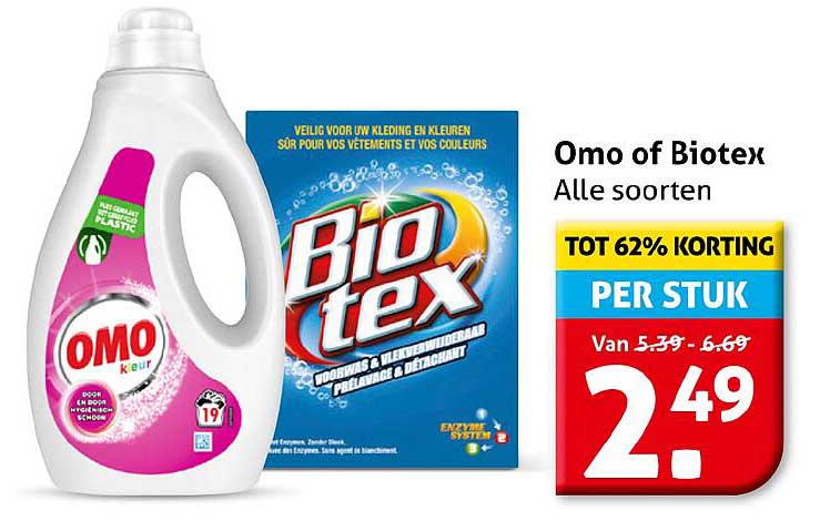 Omo of Biotex Alle soorten
