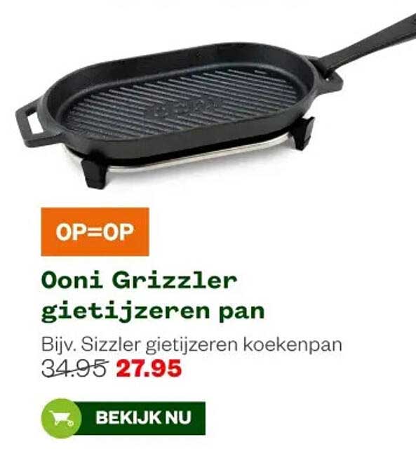 Ooni Grizzler gietijzeren pan