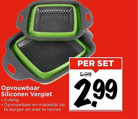 Opvouwbaar Siliconen Vergiet