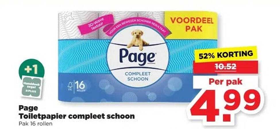 Page Toiletpapier compleet schoon Pak 16 rollen