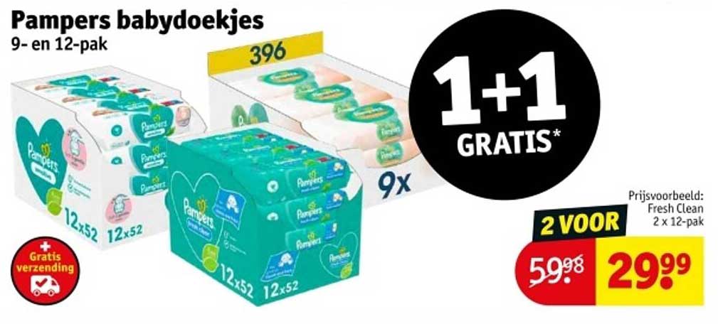 Pampers babydoekjes 9- en 12-pak