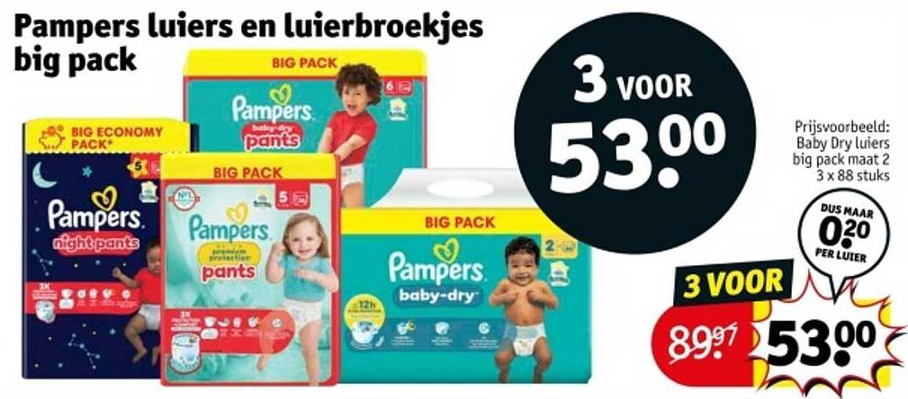 Pampers luier en luierbroekjes big pack