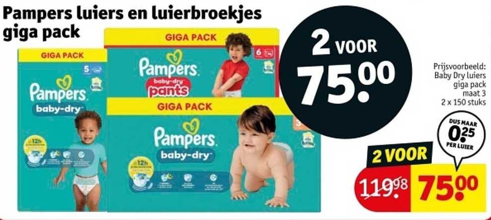 Pampers luiers en luierbroekjes giga pack