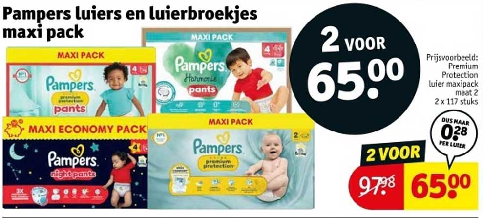 Pampers luiers en luierbroekjes maxi pack