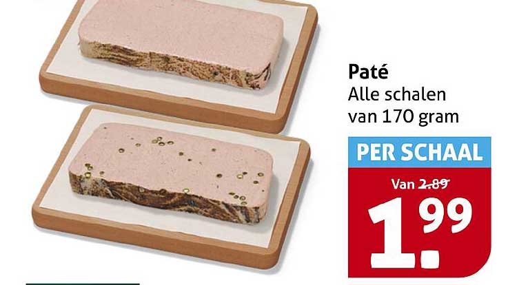 Paté Alle schalen van 170 gram