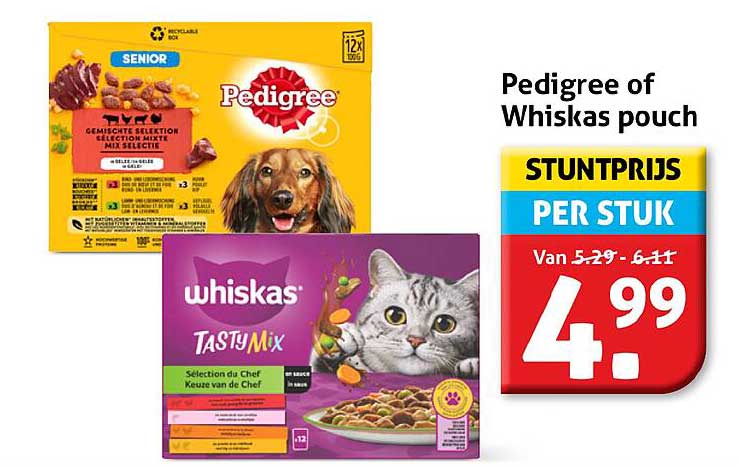 Pedigree of Whiskas pouch