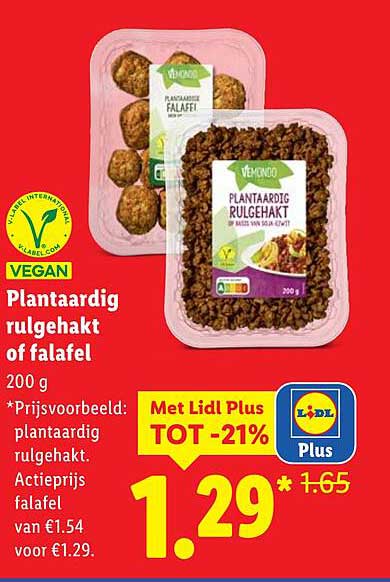 Plantaardig rulgehakt of falafel