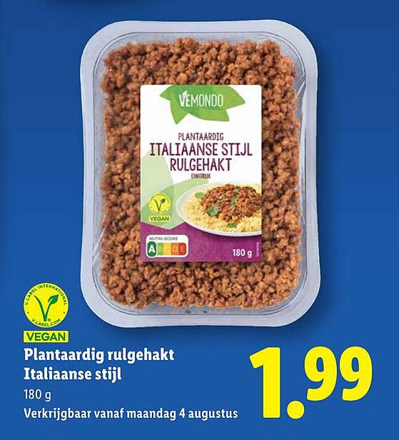 Plantaardig rulggehakt Italiaanse stijl