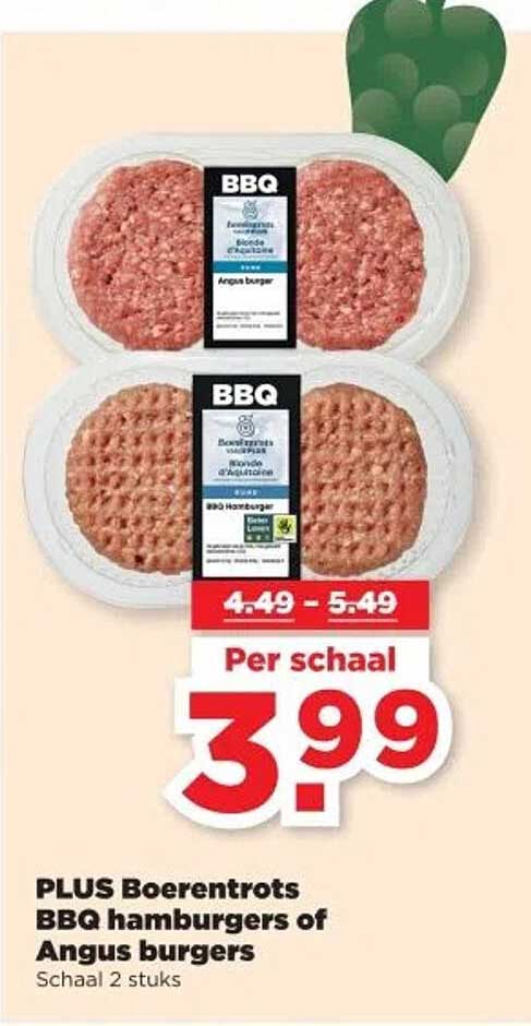 PLUS Boerenrots BBQ hamburgers of Angus burgers