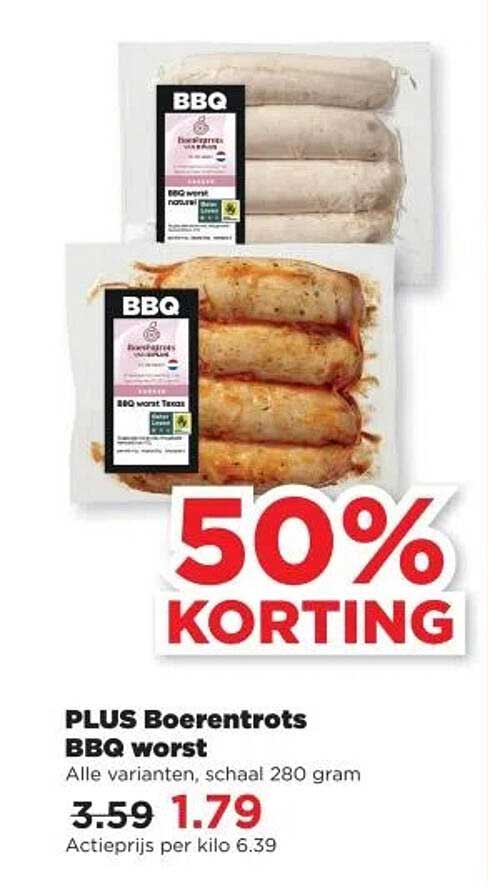 PLUS Boerenrots BBQ worst