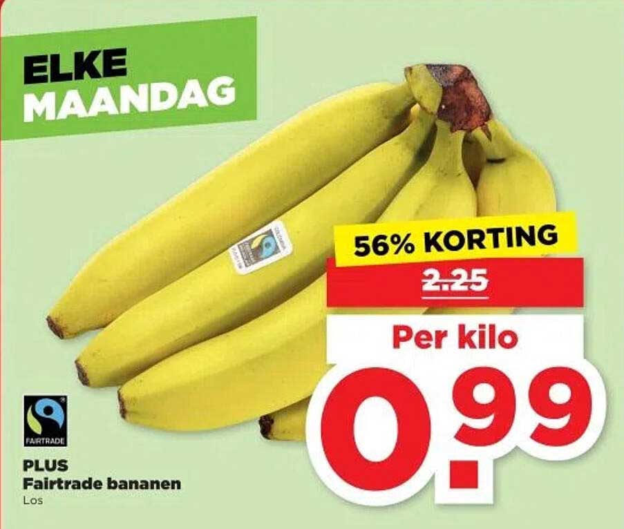 PLUS Fairtrade bananen