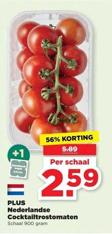 PLUS Nederlandse Cocktailtrostomaten Schaal 900 gram