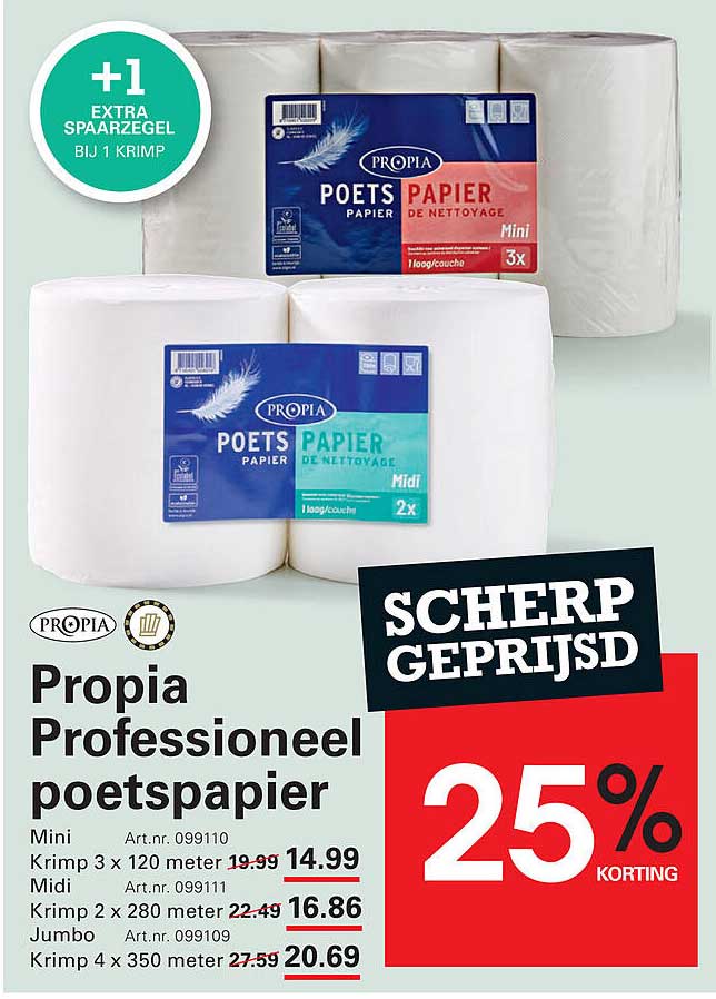 Propia Professioneel poetspapier