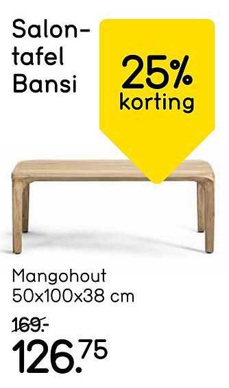 Salon tafel Bansi