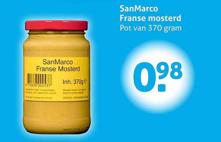 SanMarco Franse mosterd Pot van 370 gram
