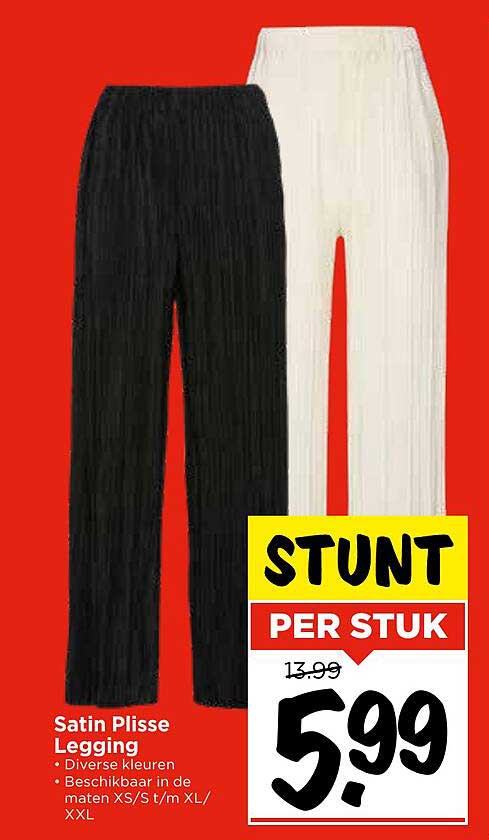 Satin Plisse Legging