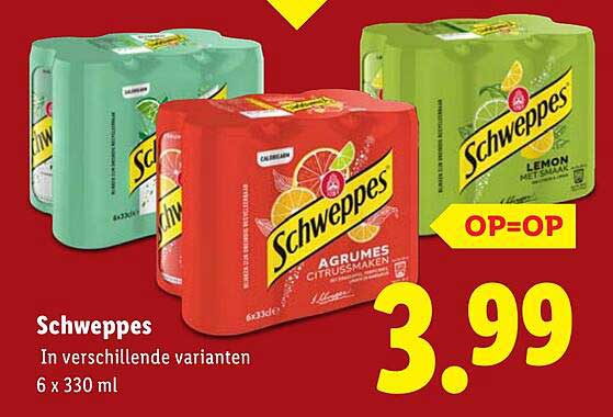 Schweppes In verschillende varianten 6 x 330 ml
