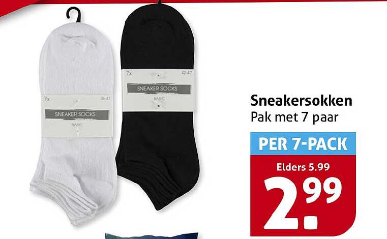 Sneakersokken Pak met 7 paar