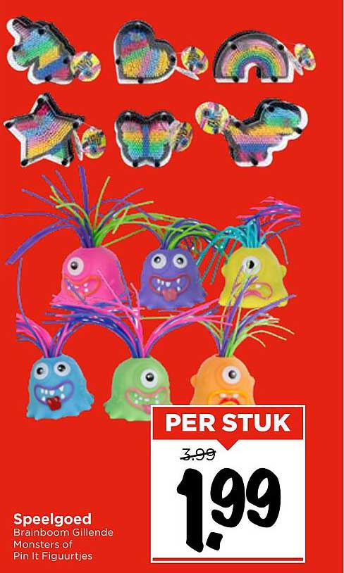 Speelgoed Brainboom Gillende Monsters of Pin It Figuurtjes