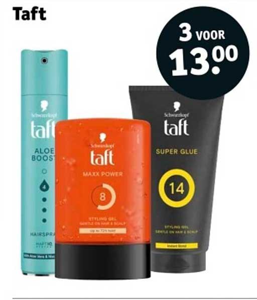 Taft Haarproducten 3 voor 13,00