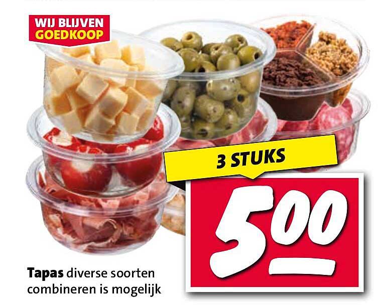 Tapas diverse soorten combineren is mogelijk