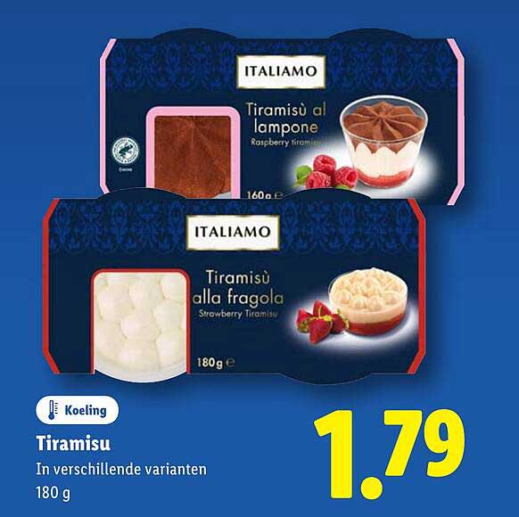 Tiramisu in verschillende varianten