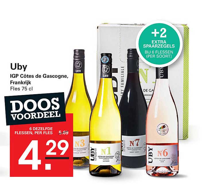 Uby IGP Côtes de Gascogne, Frankrijk Fles 75 cl