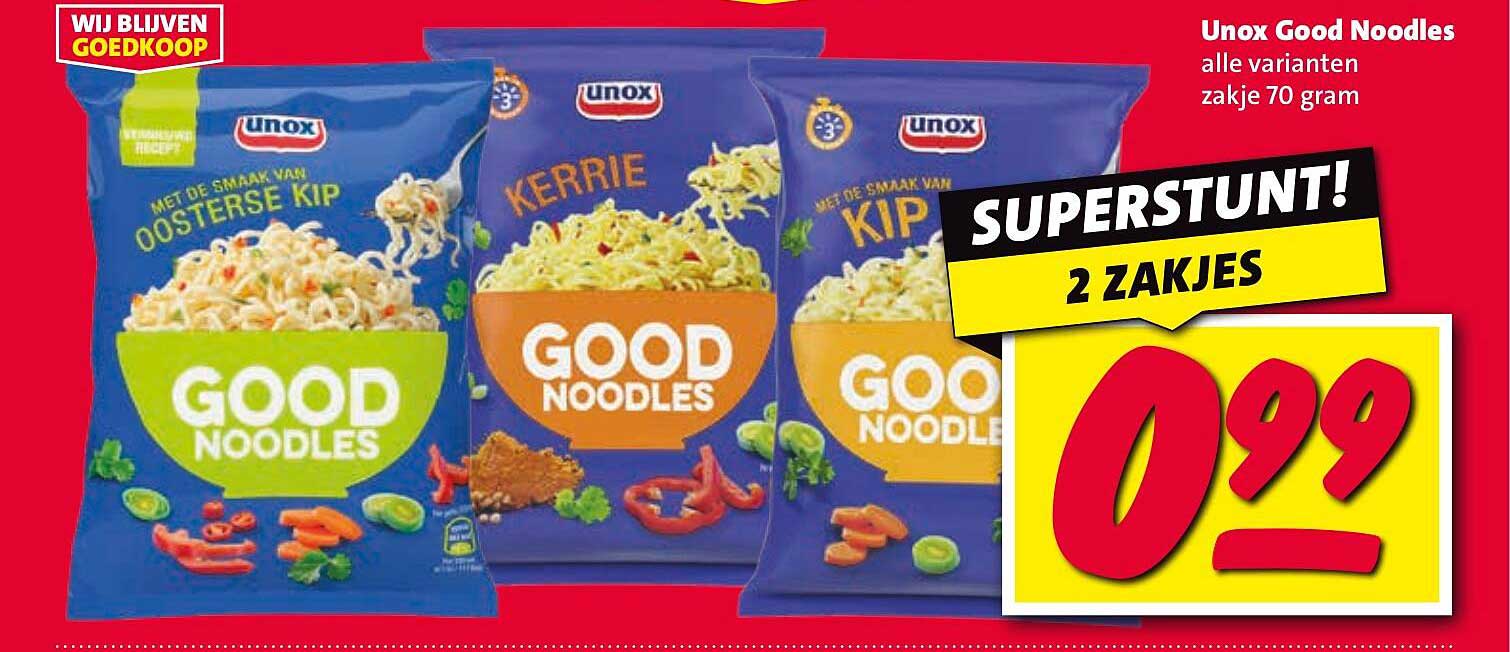 Unox Good Noodles alle varianten zakje 70 gram