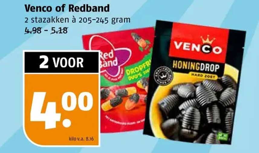 Venco of Redband - 2 stazak van 205-245 gram voor 4,00