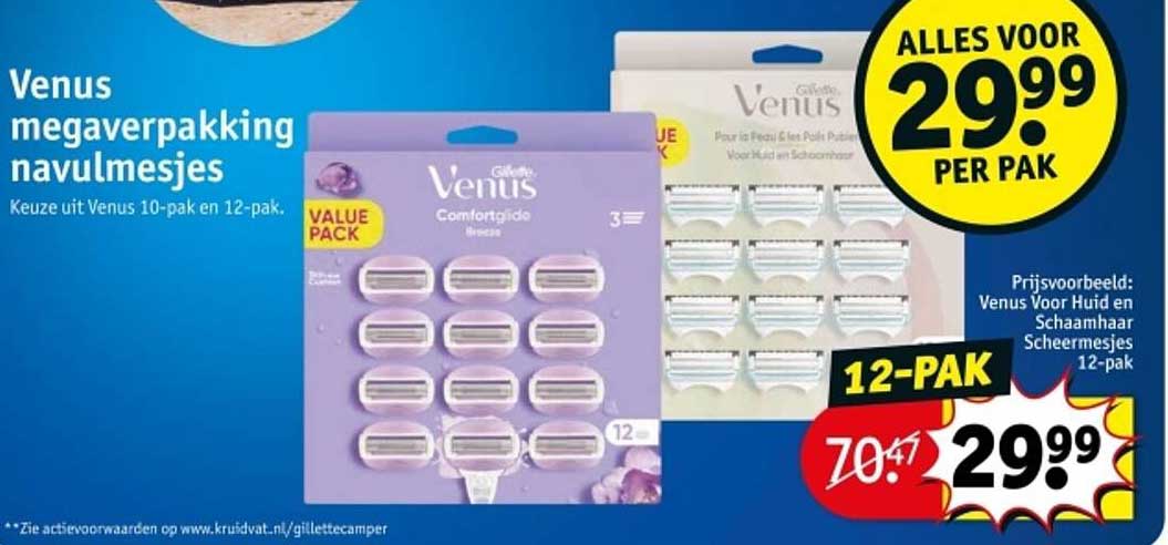 Venus megaverpakking navulmesjes