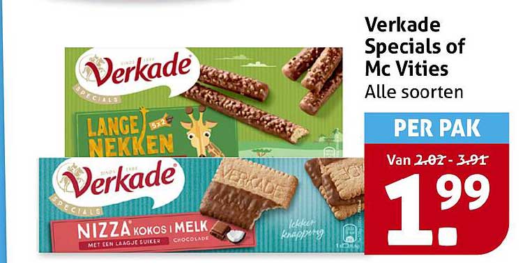 Verkade Specials of McVities Alle soorten