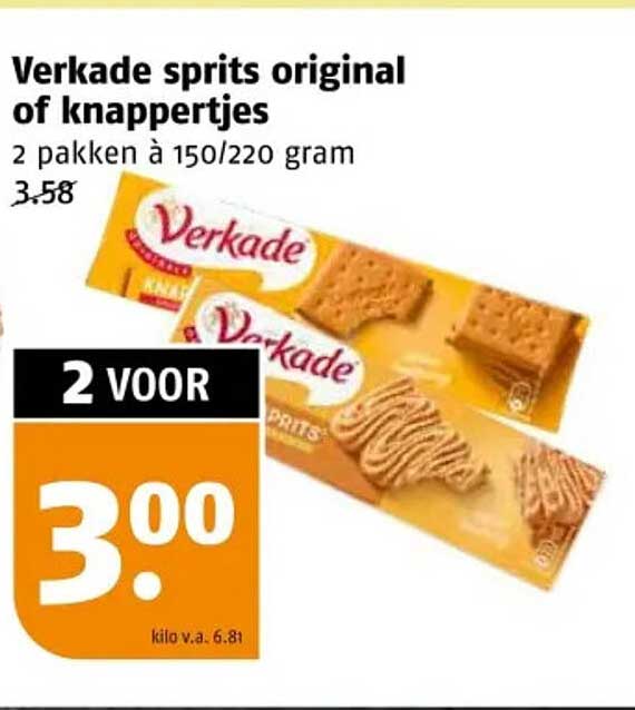 Verkade sprits original of knappertjes