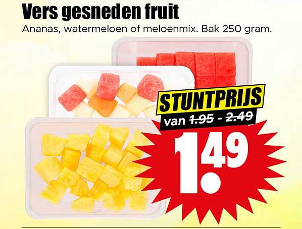 Vers gesneden fruit