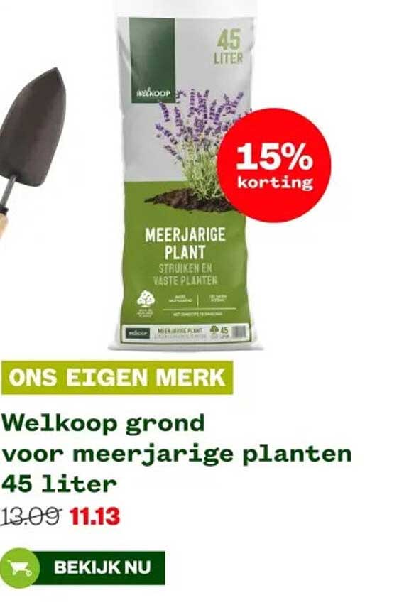 Welkoop grond voor meerjarige planten 45 liter