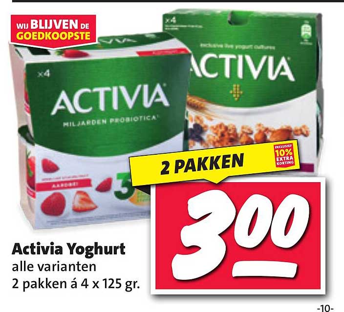 Activia Yoghurt alle varianten 2 pakken á 4 x 125 gr.