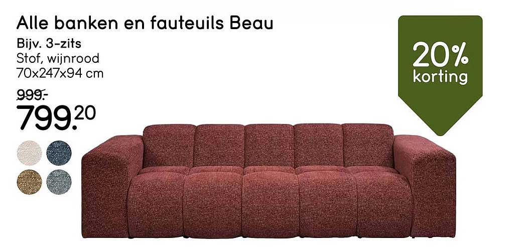 Alle banken en fauteuils Beau
