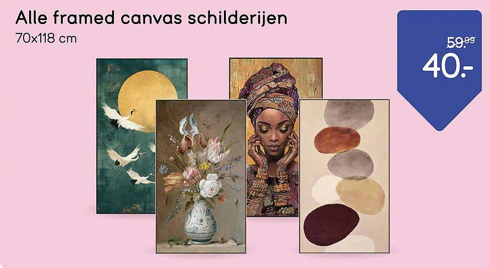 Alle framed canvas schilderijen