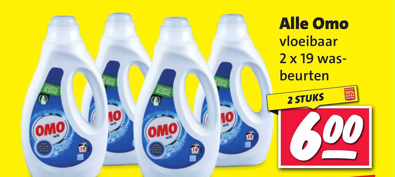 Alle Omo vloeibaar 2 x 19 wasbeurten