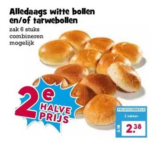 Alledaags witte bollen en/of tarwebollen